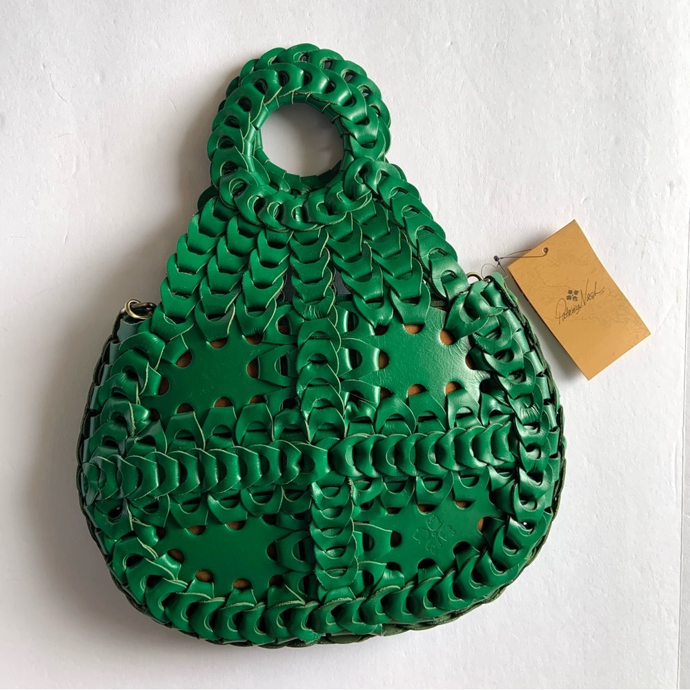 Patricia Nash Ticci Leather Bag Chain Link Green Convertible Crossbody NWT Purse
